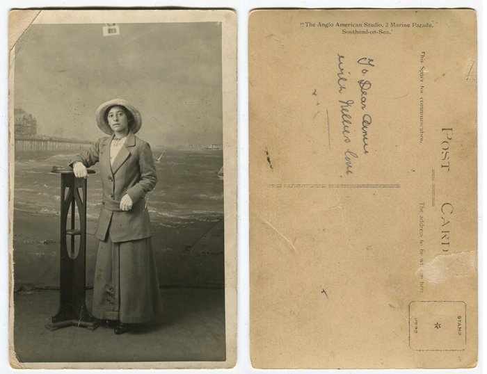 Postcard format portrait by Anglo American Studio 2 Marine Parade, Southend. Ron Cosens www.cartedevitite.co,uk