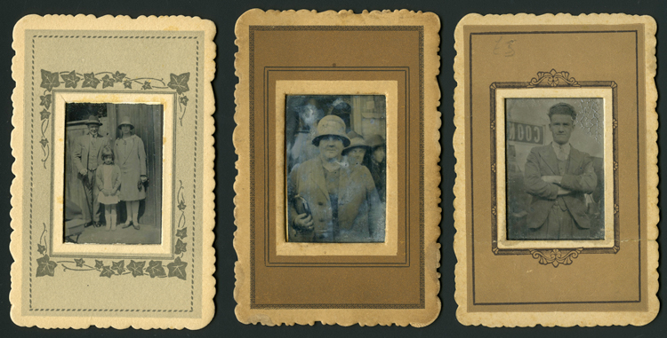 Three larger Ferrotypes