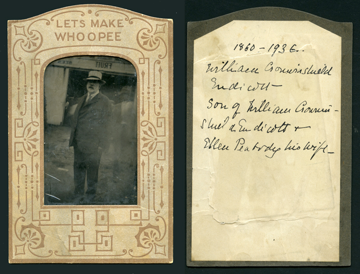 Forrotype in novelty mount "Lets make Whoopee