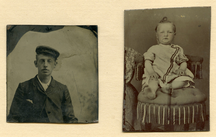 Two unmounted Ferrotypes