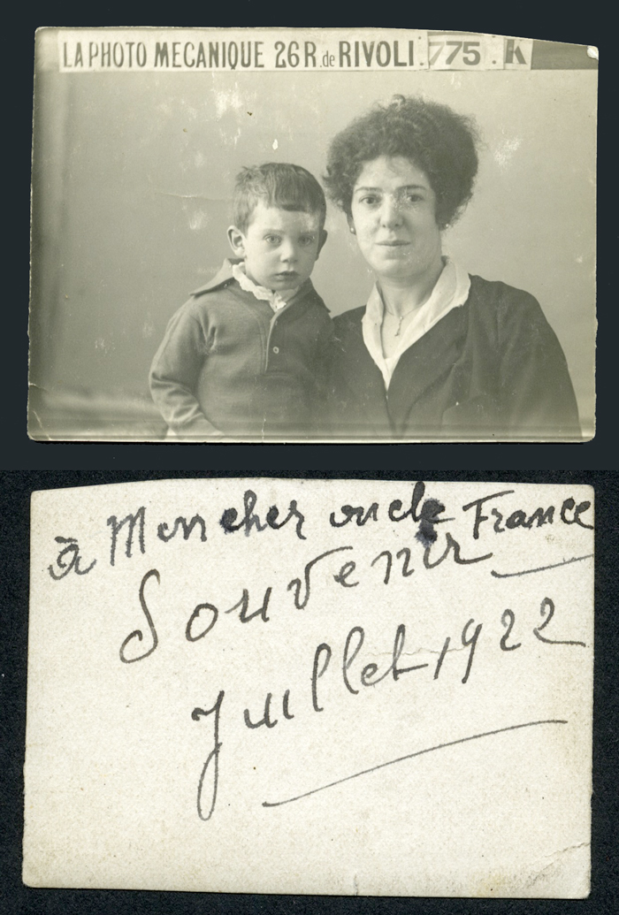 La Photo Mecanique, portrait of mother and child - dated on reverse 1922