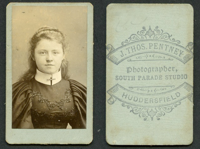 Midget carte by J.Thos Pentney, Huddersfield