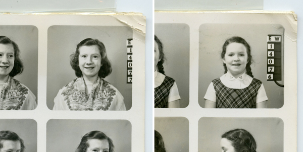 Two examples of sheet numbers included in image No 1 on two proof sheets.