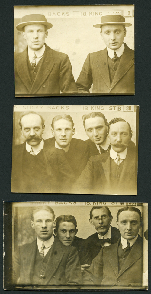 Three Stickyback photos, 18 King Street.